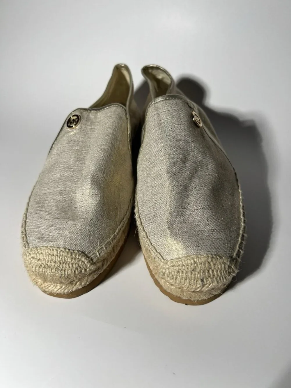 Michael Kors Kendrick Espadrille Flats Gold Women’s Size 7.5
